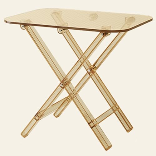 PXAMORTEL Acryl-Beistelltisch, Couchtisch, Klappbarer Tabletttisch aus Acryl, Couchtisch, Beistelltisch, Mehrfarbig, Keine Montage erforderlich(Yellow) von PXAMORTEL