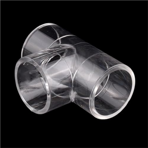 PXAMORTEL Acryl-Winkelstück-Transparent-Rohrverbindungsstück 90-Grad-L-Rohrverschraubung, Dicker transparenter Acryl-Rohrverbinder(White,32mm) von PXAMORTEL