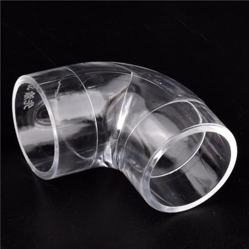 PXAMORTEL Acryl-Winkelstück-Transparent-Rohrverbindungsstück Acryl 90 ° Ellenbogen Transparent Rohr Armaturen for Aquarium Fisch Tank Garten Wasser Rohr(40mm) von PXAMORTEL