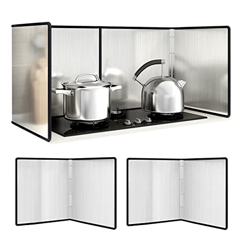 PXAMORTEL Fett-Spritzschutz für Herd, 2er-Pack Faltbarer Spritzschutz aus Edelstahl for Herd, mehrere Größen(40x40cm) von PXAMORTEL