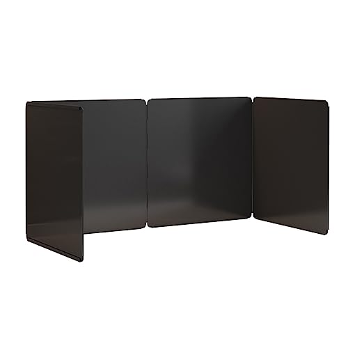 PXAMORTEL Fett-Spritzschutz für Herd, Fettspritzschutz Kohlenstoffstahl Schwarz Mehrere Größen 2 Seiten/3 Seiten/4 Seiten(4 Sides 80x40x40cm) von PXAMORTEL