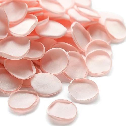 PXAMORTEL Künstliche Blumen Rosenblätter, 100 Stück Satin Künstliche Rosenblätter Multicolor for Hochzeit Und Party Dekoration(Blush Pink) von PXAMORTEL