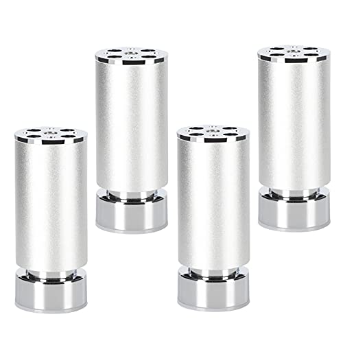 PXAMORTEL Metall-Möbelfüße, 4 Stück Schrankbeine aus Aluminiumlegierung, Sofastützfuß, Ersatz for runde Kleiderschrankbeine, for Küchentisch, Sofa(30cm/11.8in) von PXAMORTEL