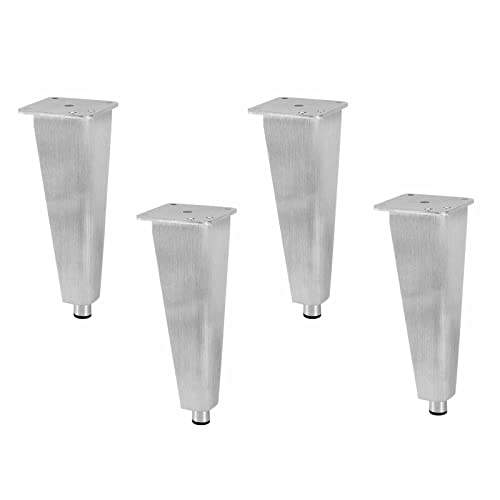 PXAMORTEL Metall-Möbelfüße, 4er-Set Sofa-Ersatzbeine aus Metall, DIY-Stützfüße, Bettfüße, Tischbeine, Kleiderschrankfüße aus Aluminiumlegierung, Höhenverstellbar 0–15mm(18cm/7.1in) von PXAMORTEL