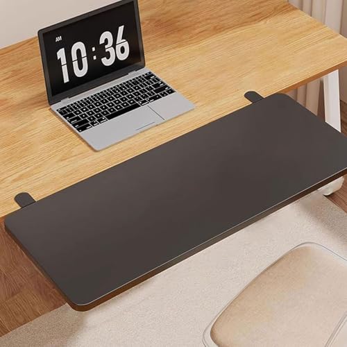 PXAMORTEL Schreibtisch-Verlängerungsablage, 90 Grad Faltbare Schreibtisch-Tastaturablage for Anklemmen an mehrfarbigen, Mehreren Größen(Black,L 60*W 20cm) von PXAMORTEL