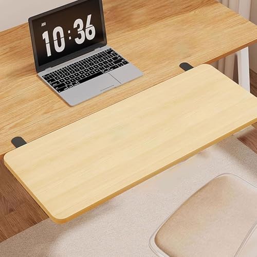 PXAMORTEL Schreibtisch-Verlängerungsablage, 90 Grad Faltbare Schreibtisch-Tastaturablage for Anklemmen an mehrfarbigen, Mehreren Größen(Log,L 40*W 20cm) von PXAMORTEL