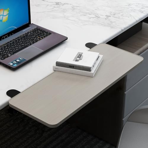 PXAMORTEL Schreibtisch-Verlängerungsablage, Desktop Clamp auf Tastatur Tablett Faltbare Keine Bohrer Armlehne Regal Multicolor Mehrere Größen(Grey,L 65*W 25m) von PXAMORTEL