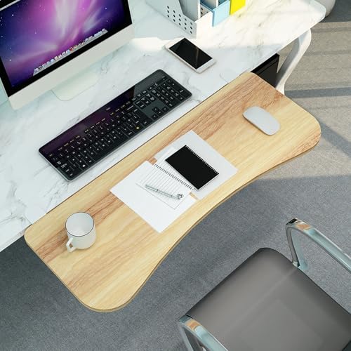 PXAMORTEL Schreibtisch-Verlängerungsablage, Faltbare Klemm-Tastatur-Schreibtisch-Extender-Ablage ohne Bohren, Mehrfarbig, 55–75 cm x 25 cm(Log,L 55*W 25cm) von PXAMORTEL