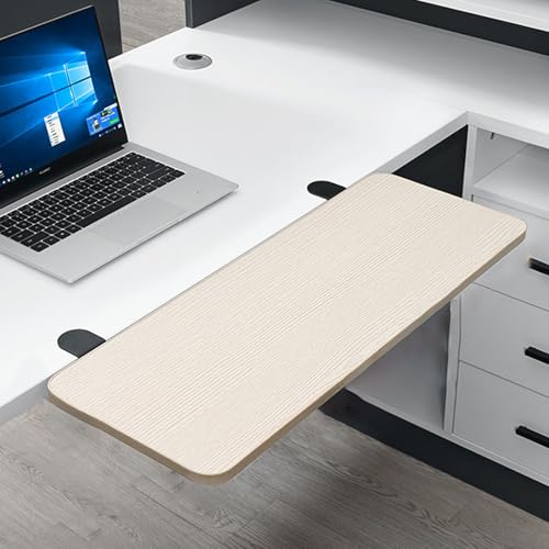 PXAMORTEL Schreibtisch-Verlängerungsablage, Faltbare Klemme auf Schreibtisch-Verlängerungsplatte for Tastatur und Armlehne, Mehrfarbig, mehrere Größen(Oak-Square,L 75*W 24cm) von PXAMORTEL