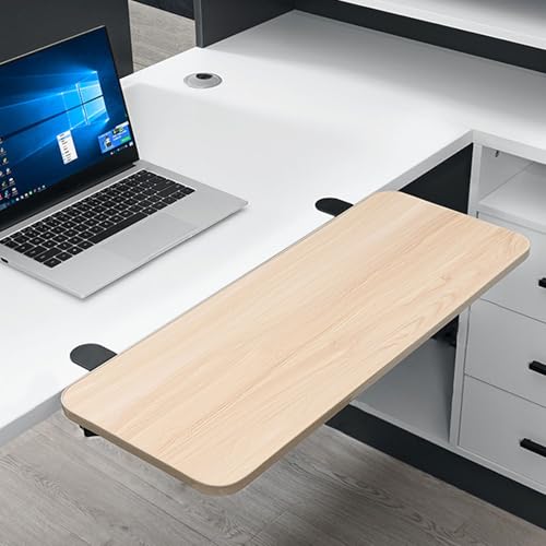 PXAMORTEL Schreibtisch-Verlängerungsablage, Faltbare Klemme auf Schreibtisch-Verlängerungsplatte for Tastatur und Armlehne, Mehrfarbig, mehrere Größen(Walnut-Square,L 65*W 24m) von PXAMORTEL