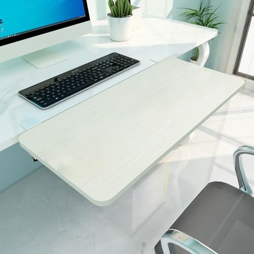 PXAMORTEL Schreibtisch-Verlängerungsablage, Faltbare Schreibtisch-Verlängerungsablage, kein Bohren, leicht zu reinigen, Mehrfarbig, mehrere Größen, for Zuhause und Büro(Apricot,75 * 25cm) von PXAMORTEL