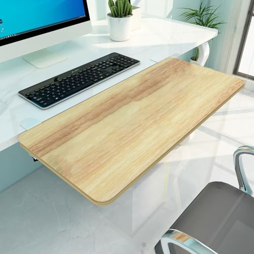 PXAMORTEL Schreibtisch-Verlängerungsablage, Faltbare Schreibtisch-Verlängerungsablage, kein Bohren, leicht zu reinigen, Mehrfarbig, mehrere Größen, for Zuhause und Büro(Yellow,75 * 25cm) von PXAMORTEL