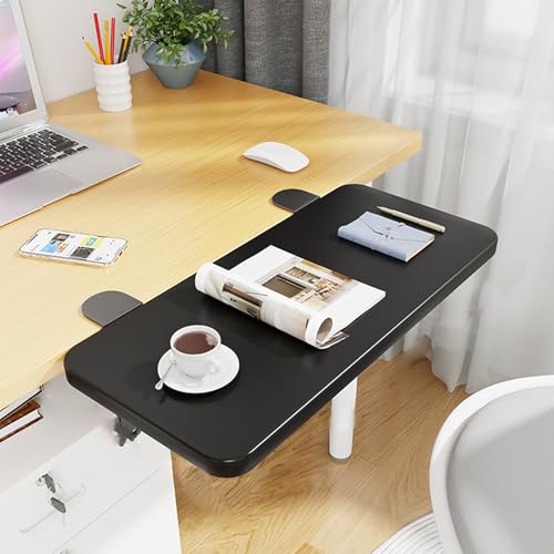 PXAMORTEL Schreibtisch-Verlängerungsablage, Klemmbare Schreibtisch-Verlängerung, Tablett, Tastatur-Armlehne, Mehrfarbig, mehrere Größen(Black,L 50*W 20cm) von PXAMORTEL
