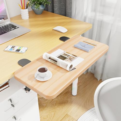 PXAMORTEL Schreibtisch-Verlängerungsablage, Klemmbare Schreibtisch-Verlängerung, Tablett, Tastatur-Armlehne, Mehrfarbig, mehrere Größen(Log,L 50*W 20cm) von PXAMORTEL