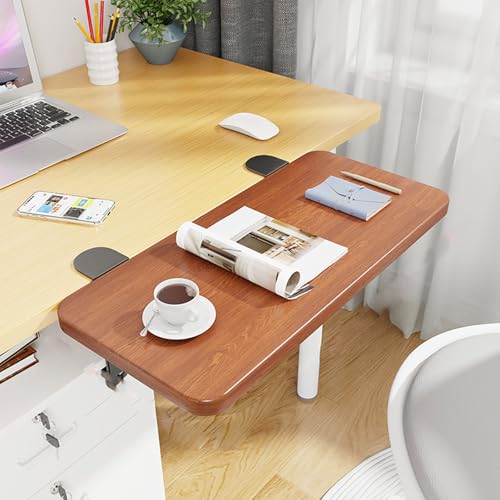 PXAMORTEL Schreibtisch-Verlängerungsablage, Klemmbare Schreibtisch-Verlängerung, Tablett, Tastatur-Armlehne, Mehrfarbig, mehrere Größen(Teak,L 70*W 25cm) von PXAMORTEL
