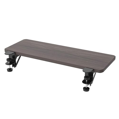 PXAMORTEL Schreibtisch-Verlängerungsablage, Klemmbares Schreibtisch-Verlängerungstablett, faltbar, stanzfreie Armlehnenstütze, Mehrfarbig, mehrere Größen(Walnut,L 75*W 24cm) von PXAMORTEL