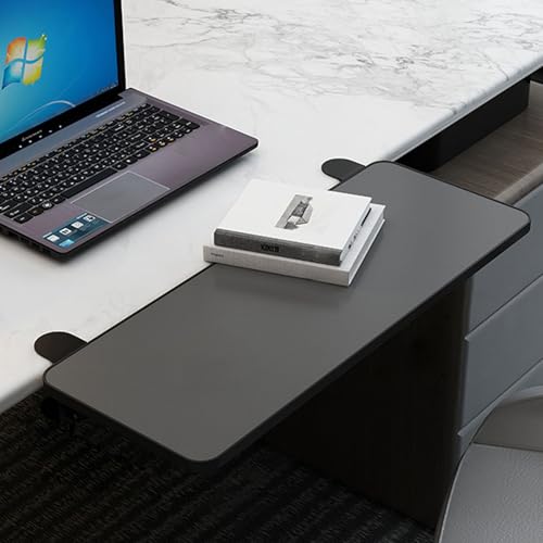 PXAMORTEL Schreibtisch-Verlängerungsablage, Klemmen Sie auf Faltbare Schreibtisch-Erweiterungs-Tastatur-Ablage Multicolor mehrere Größen(Black,L 70*W 25cm) von PXAMORTEL