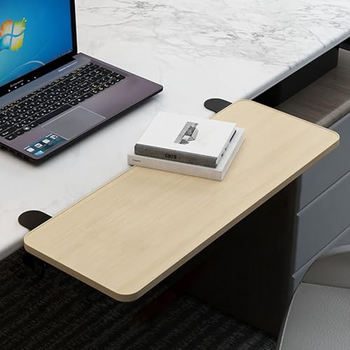 PXAMORTEL Schreibtisch-Verlängerungsablage, Klemmen Sie auf Faltbare Schreibtisch-Erweiterungs-Tastatur-Ablage Multicolor mehrere Größen(Oak,L 60*W 20cm) von PXAMORTEL