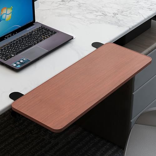 PXAMORTEL Schreibtisch-Verlängerungsablage, Klemmen Sie auf Faltbare Schreibtisch-Erweiterungs-Tastatur-Ablage Multicolor mehrere Größen(Teak,L 60*W 20cm) von PXAMORTEL