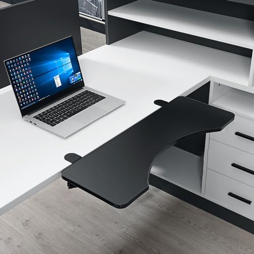 PXAMORTEL Schreibtisch-Verlängerungsablage, Schreibtisch-Erweiterungstablett, Mehrfarbig, mehrere Größen(Black,65 * 24cm) von PXAMORTEL