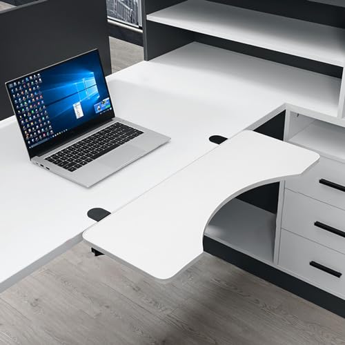 PXAMORTEL Schreibtisch-Verlängerungsablage, Schreibtisch-Erweiterungstablett, Mehrfarbig, mehrere Größen(White,52 * 24cm) von PXAMORTEL