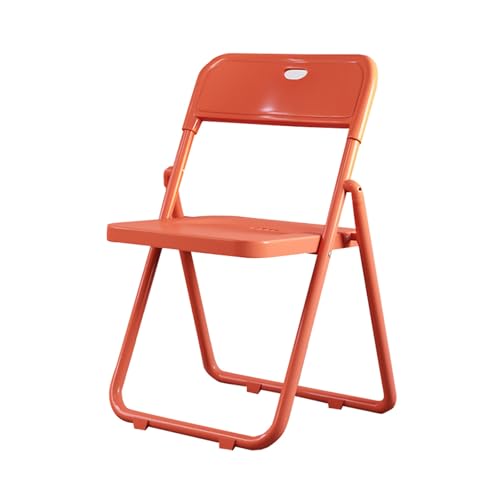PXAMORTEL Transparenter klarer Esszimmerstuhl, Klappstühle, Mehrfarbig, for Veranstaltungen im Innen- und Außenbereich, Büros, Picknicks, Küchen, Restaurants(Orange) von PXAMORTEL