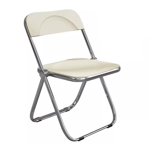 PXAMORTEL Transparenter klarer Esszimmerstuhl, Klappstuhl mit verzinkter Halterung, stapelbar, PC, Mehrfarbig, Einheitsgröße(Skin Tone) von PXAMORTEL