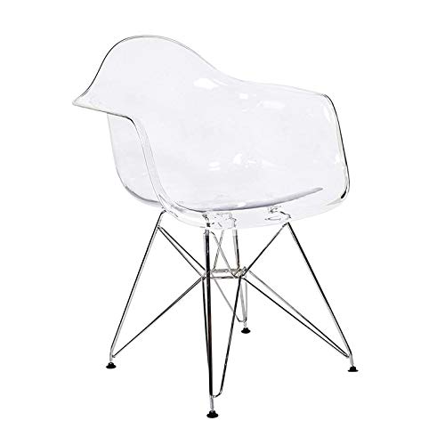 PXAMORTEL Transparenter klarer Esszimmerstuhl, Transparenter Acrylkristallstuhl Multicolor(A,1) von PXAMORTEL