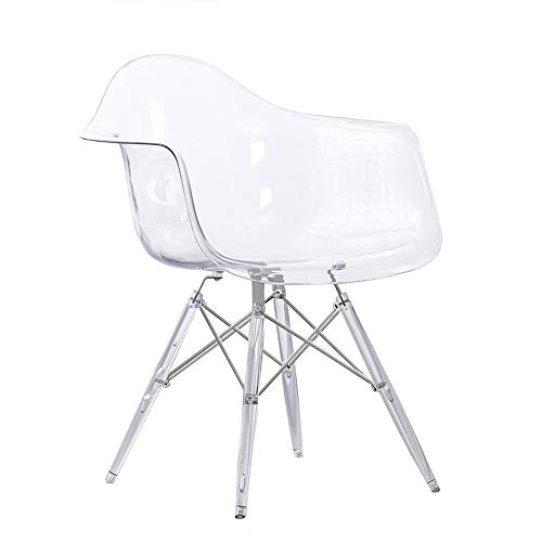 PXAMORTEL Transparenter klarer Esszimmerstuhl, Transparenter Acrylkristallstuhl Multicolor(A,3) von PXAMORTEL