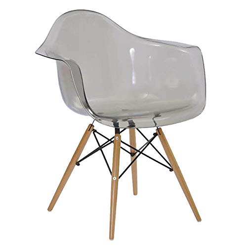 PXAMORTEL Transparenter klarer Esszimmerstuhl, Transparenter Acrylkristallstuhl Multicolor(B,2) von PXAMORTEL