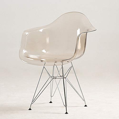 PXAMORTEL Transparenter klarer Esszimmerstuhl, Transparenter Acrylkristallstuhl Multicolor(C,1) von PXAMORTEL