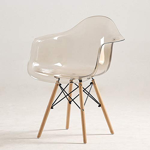PXAMORTEL Transparenter klarer Esszimmerstuhl, Transparenter Acrylkristallstuhl Multicolor(C,2) von PXAMORTEL