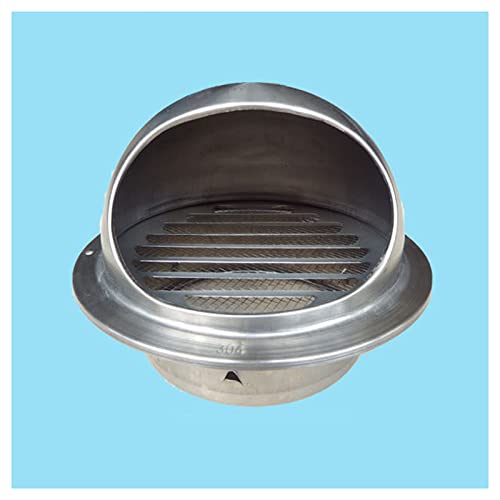 Runde Lüftungsöffnung Bull Nose Vent, Edelstahl Runde Lüftungsgitter Mit Net Abdeckung Wand Vent Silber Mehrere Größen(80mm/3.15in) von PXAMORTEL