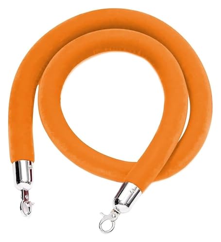 Samt-Absperrseil, Absperrseil Dickes VIP-Absperrseil(Orange,0.6M/2Ft/24In) von PXAMORTEL