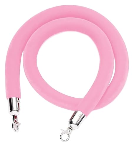 Samt-Absperrseil, Absperrseil Dickes VIP-Absperrseil(Pink,2.5M/8.2Ft/98.4In) von PXAMORTEL