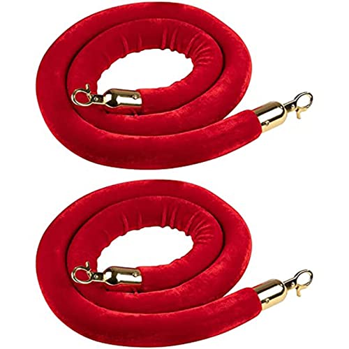 Samt-Absperrseil, Absperrung mit Seilen(Red,4.9Ft/150Cm) von PXAMORTEL