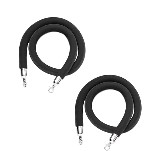 Samt-Absperrseil, Absperrungen zur Kontrolle von Menschenmengen(Black,1.5M) von PXAMORTEL