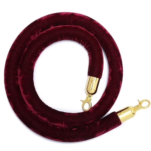 Samt-Absperrseil, Hängeseile Absperrseil(Wine Red,1.0M/3.3Ft) von PXAMORTEL