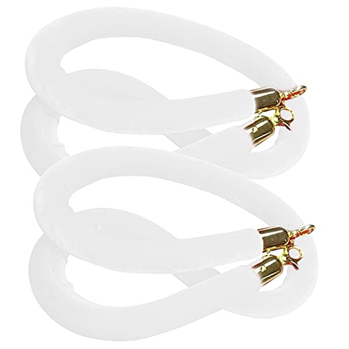 Samt-Absperrseil, Sicherheits-Absperrseil zur Kontrolle von Menschenmengen, mit Edelstahlhaken(White,1.5M/5Ft/59Inch) von PXAMORTEL