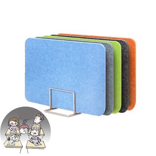 Schreibtisch-Trennwand, Schreibtisch-Sichtschutz, Schalldämmende Akustikplatte, Mehrfarbig, Mehrere Größen, 2er-Pack(Orange,40x60CM) von PXAMORTEL