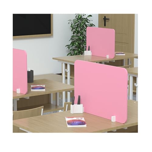 Schreibtisch-Trennwand, Sichtschutz-Trennwand for den Schreibtisch, 2er-Pack, PVC, mehrfarbig, mehrere Größen(Pink,40X60cm) von PXAMORTEL