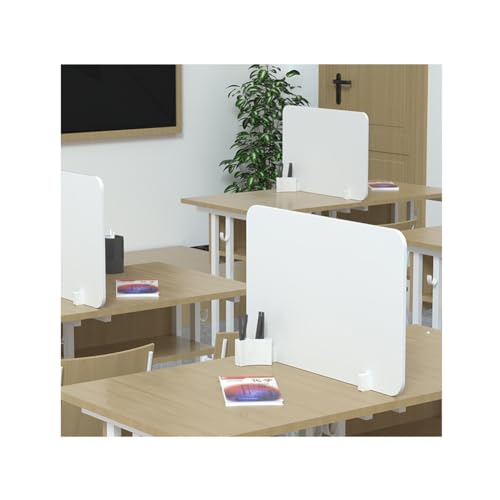 Schreibtisch-Trennwand, Sichtschutz-Trennwand for den Schreibtisch, 2er-Pack, PVC, mehrfarbig, mehrere Größen(Wit,40X50cm) von PXAMORTEL