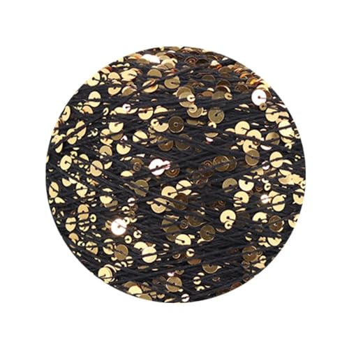 Sequin Sparkle Strickgarn, Baumwoll-Strickgarn, 50 g, 140 m, mehrfarbige Pailletten, 3 mm, 6 mm, for Handstricken, DIY(Aj009) von PXAMORTEL