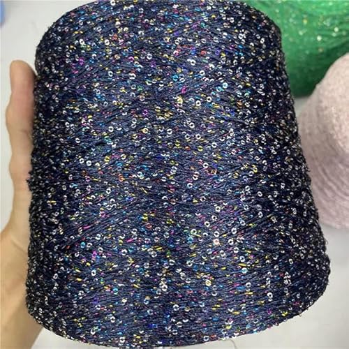 Sequin Sparkle Strickgarn, Ice Silk Paillettengarn 250g Mehrfarbig for Stricken und Häkeln(11) von PXAMORTEL