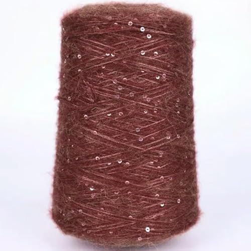 Sequin Sparkle Strickgarn, Mohair-Mischung, Paillettengarn, 500 g, mittlere Dicke, for Stricken, Häkeln, mehrfarbig(228) von PXAMORTEL