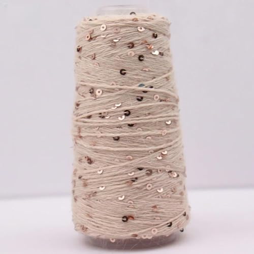 Sequin Sparkle Strickgarn, Strickgarn 16S/2 50g 200M Gemischtes Kaninchenhaar mit 3mm Pailletten Mehrfarbig for Basteln(261) von PXAMORTEL
