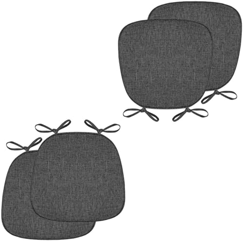 Stuhlkissen für Esszimmerstühle, 1/2/4 Packungen Sitzkissen for Esszimmer und Küche mit maschinenwaschbarem Bezug, rutschfeste Stuhlpolster for Esszimmer mit Bändern, weich und bequem(Black Grey,41*43 Stuhlkissen für Esszimmerstühle, 1/2/4 Packungen Sitzkissen for Esszimmer und Küche mit maschinenwaschbarem Bezug, rutschfeste Stuhlpolster for Esszimmer mit Bändern, weich und bequem(Black Grey,41*43 von PXAMORTEL
