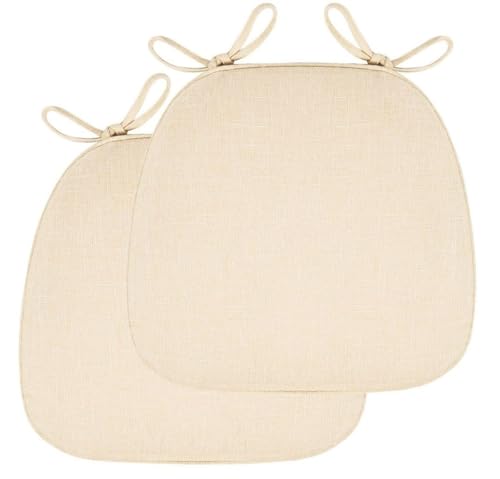 Stuhlkissen für Esszimmerstühle, 1/2/4 Packungen Sitzkissen for Esszimmer und Küche mit maschinenwaschbarem Bezug, rutschfeste Stuhlpolster for Esszimmer mit Bändern, weich und bequem(Light Rice,41*43 Stuhlkissen für Esszimmerstühle, 1/2/4 Packungen Sitzkissen for Esszimmer und Küche mit maschinenwaschbarem Bezug, rutschfeste Stuhlpolster for Esszimmer mit Bändern, weich und bequem(Light Rice,41*43 von PXAMORTEL