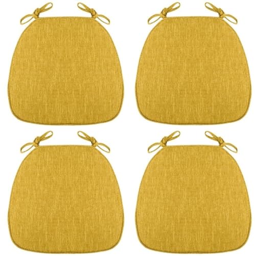 Stuhlkissen für Esszimmerstühle, 1/2/4 Packungen U-förmiges Küchensitzkissen mit Bändern, rutschfeste Stuhlpolster for Esszimmer- und Küchenstühle mit maschinenwaschbarem Bezug(Turmeric,41x43cm*4 Pack Stuhlkissen für Esszimmerstühle, 1/2/4 Packungen U-förmiges Küchensitzkissen mit Bändern, rutschfeste Stuhlpolster for Esszimmer- und Küchenstühle mit maschinenwaschbarem Bezug(Turmeric,41x43cm*4 Pack von PXAMORTEL