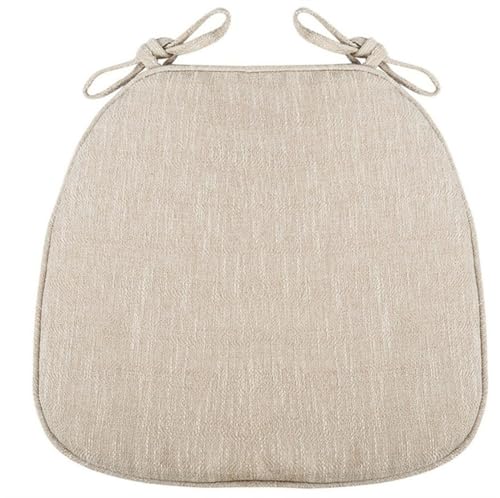 Stuhlkissen für Esszimmerstühle, 1/2/4 Packungen U-förmiges Küchensitzkissen mit Bändern, rutschfeste Stuhlpolster for Esszimmer- und Küchenstühle mit maschinenwaschbarem Bezug(Beige White,41x43cm*1 P Stuhlkissen für Esszimmerstühle, 1/2/4 Packungen U-förmiges Küchensitzkissen mit Bändern, rutschfeste Stuhlpolster for Esszimmer- und Küchenstühle mit maschinenwaschbarem Bezug(Beige White,41x43cm*1 P von PXAMORTEL
